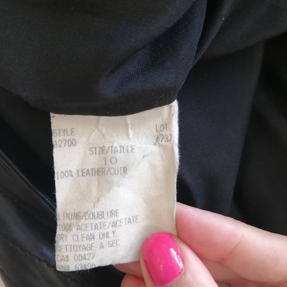 Vintage Bagatelle 100% Leather Mini Pencil Skirt Size 10 - Picture 10 of 15